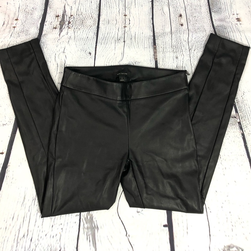 Ann Taylor Faux Leather Skinny Pants
